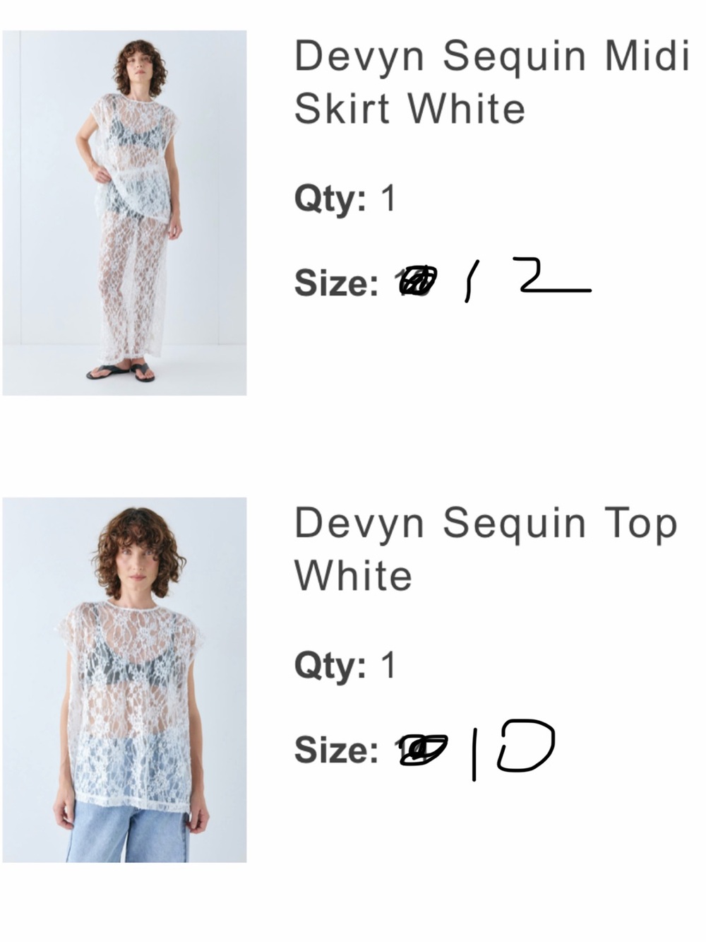 VRG GRL Devyn Sequin White Set - both pieces included!